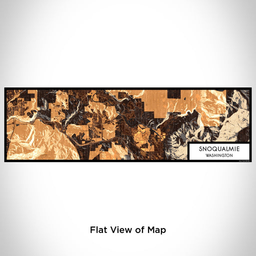 Flat View of Map Custom Snoqualmie Washington Map Enamel Mug in Ember