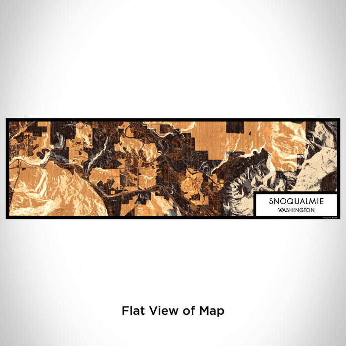 Flat View of Map Custom Snoqualmie Washington Map Enamel Mug in Ember