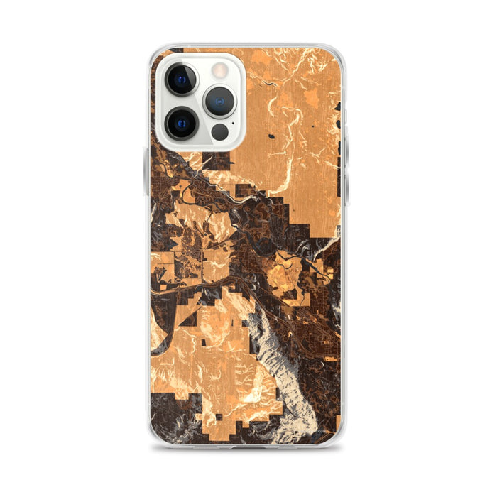 Custom Snoqualmie Washington Map iPhone 12 Pro Max Phone Case in Ember