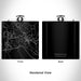 Rendered View of Snoqualmie Washington Map Engraving on 6oz Stainless Steel Flask in Black