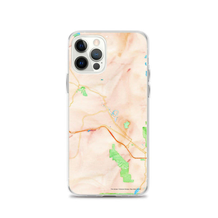 Custom Snoqualmie Washington Map iPhone 12 Pro Phone Case in Watercolor