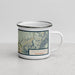 Right View Custom Snoqualmie Washington Map Enamel Mug in Woodblock