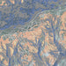 Snowbird Utah Map Print in Afternoon Style Zoomed In Close Up Showing Details