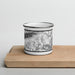 Front View Custom Snowbird Utah Map Enamel Mug in Classic on Cutting Board
