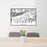 24x36 Snowbird Utah Map Print Landscape Orientation in Classic Style Behind 2 Chairs Table and Potted Plant