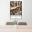 24x36 Snowbird Utah Map Print Portrait Orientation in Ember Style Behind 2 Chairs Table and Potted Plant