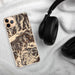 Custom Snowbird Utah Map Phone Case in Ember on Table with Black Headphones