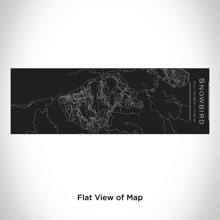 Rendered View of Snowbird Utah Map Engraving on 10oz Stainless Steel Insulated Cup with Sliding Lid in Black