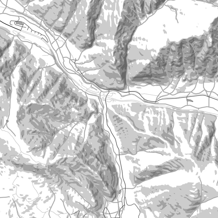 Snowmass Colorado Map Print in Classic Style Zoomed In Close Up Showing Details