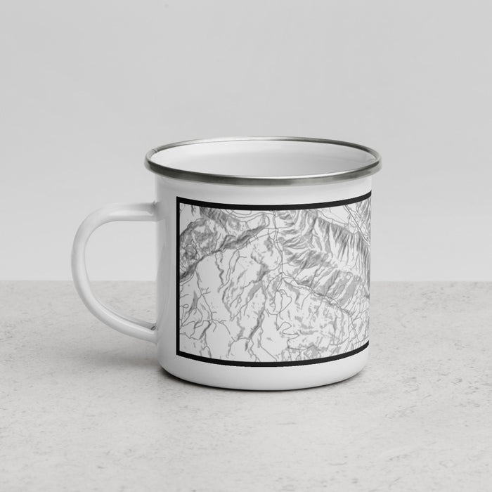 Left View Custom Snowmass Colorado Map Enamel Mug in Classic