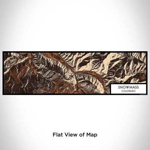 Flat View of Map Custom Snowmass Colorado Map Enamel Mug in Ember