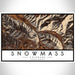 Snowmass Colorado Map Print Landscape Orientation in Ember Style With Shaded Background