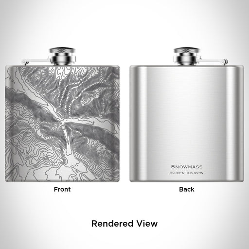 Rendered View of Snowmass Colorado Map Engraving on undefined