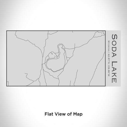Rendered View of Soda Lake Wyoming Map Engraving on 17oz Stainless Steel Insulated Cola Bottle