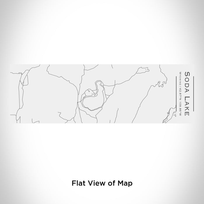 Rendered View of Soda Lake Wyoming Map Engraving on 10oz Stainless Steel Insulated Cup with Sliding Lid in White
