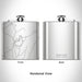 Rendered View of Soda Lake Wyoming Map Engraving on 6oz Stainless Steel Flask