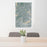 24x36 Somerville Massachusetts Map Print Portrait Orientation in Afternoon Style Behind 2 Chairs Table and Potted Plant
