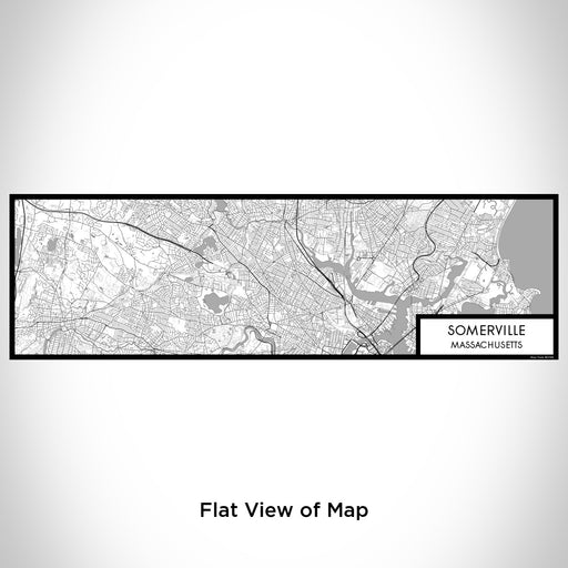 Flat View of Map Custom Somerville Massachusetts Map Enamel Mug in Classic