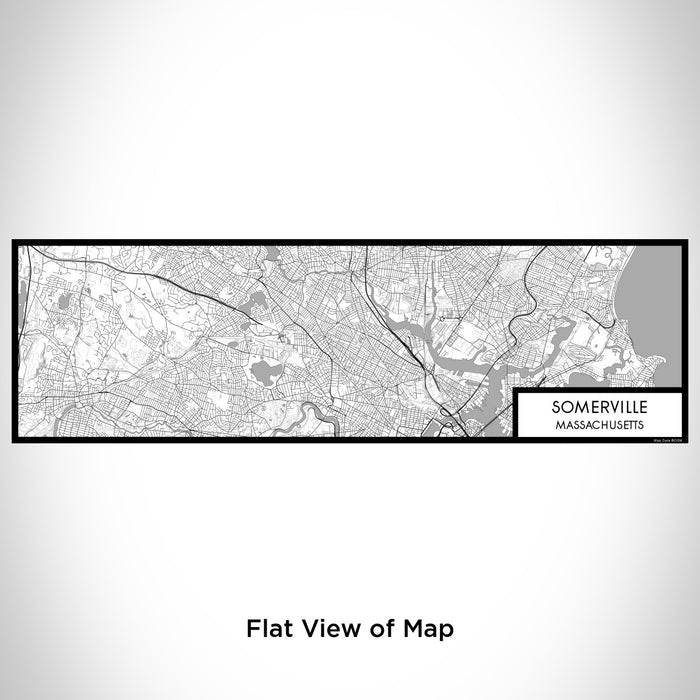 Flat View of Map Custom Somerville Massachusetts Map Enamel Mug in Classic