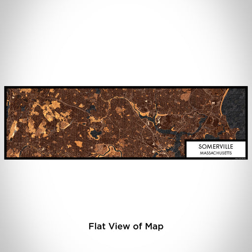 Flat View of Map Custom Somerville Massachusetts Map Enamel Mug in Ember