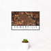 12x18 Somerville Massachusetts Map Print Landscape Orientation in Ember Style With Small Cactus Plant in White Planter