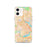 Custom Somerville Massachusetts Map iPhone 12 Phone Case in Watercolor