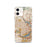 Custom Somerville Massachusetts Map iPhone 12 Phone Case in Woodblock