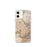 Custom Somerville Massachusetts Map iPhone 12 mini Phone Case in Woodblock