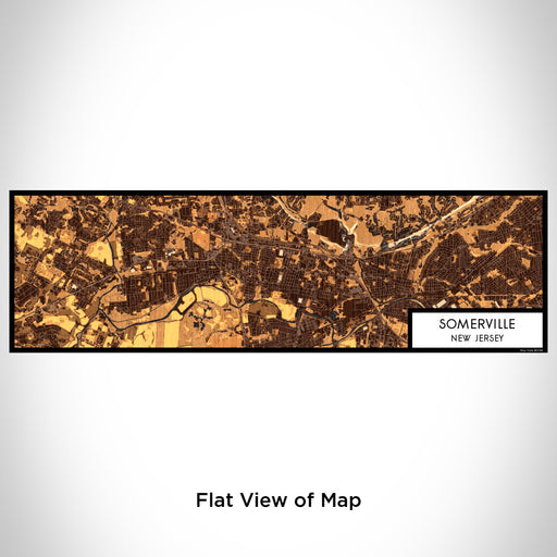 Flat View of Map Custom Somerville New Jersey Map Enamel Mug in Ember
