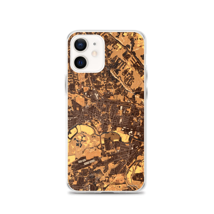 Custom Somerville New Jersey Map iPhone 12 Phone Case in Ember