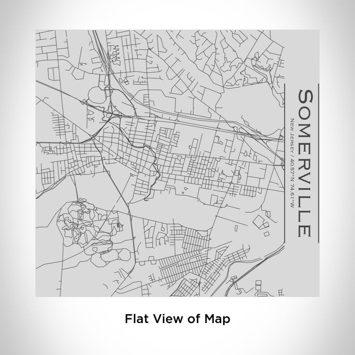 Rendered View of Somerville New Jersey Map Engraving on 17oz Stainless Steel Insulated Tumbler