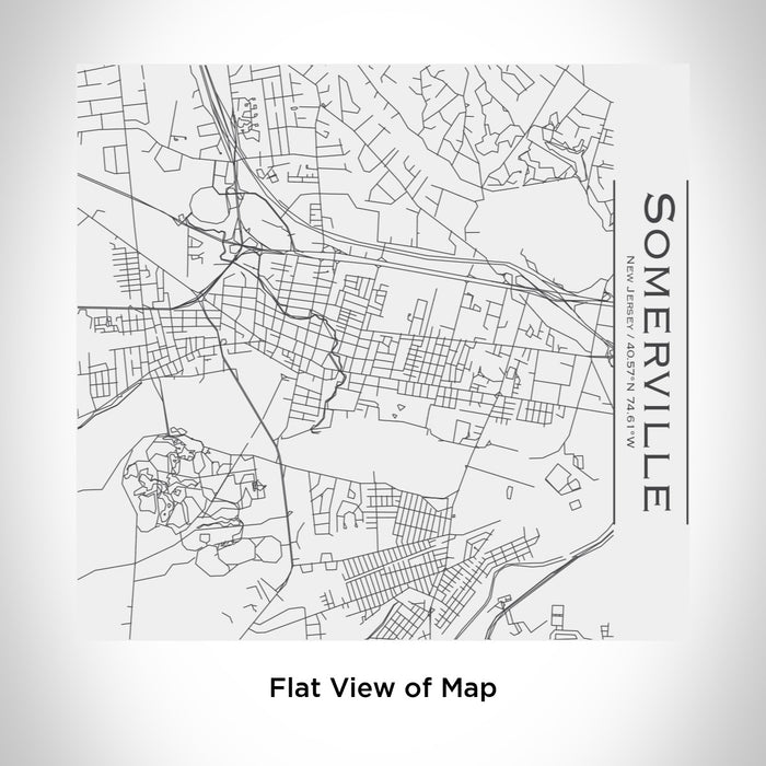 Rendered View of Somerville New Jersey Map Engraving on 17oz Stainless Steel Insulated Tumbler in White