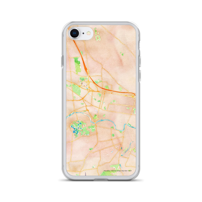Custom Somerville New Jersey Map Phone Case in Watercolor