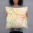 Person holding 18x18 Custom Somerville New Jersey Map Throw Pillow in Watercolor