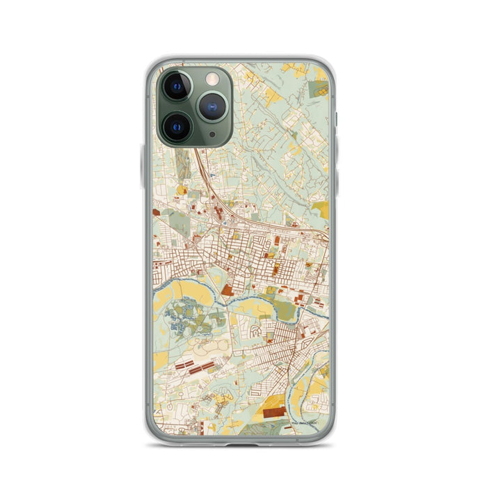 Custom Somerville New Jersey Map Phone Case in Woodblock