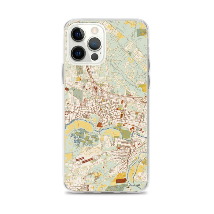 Custom Somerville New Jersey Map iPhone 12 Pro Max Phone Case in Woodblock