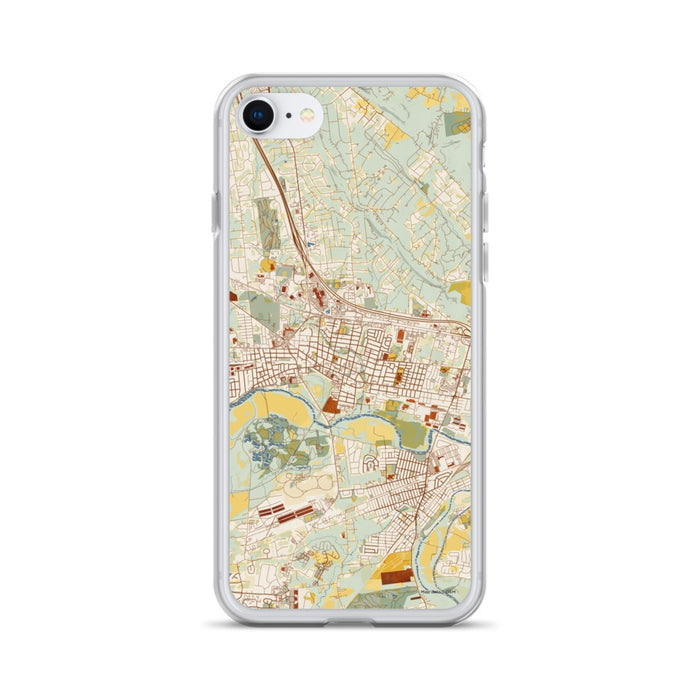 Custom Somerville New Jersey Map Phone Case in Woodblock