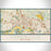 Somerville New Jersey Map Print Landscape Orientation in Woodblock Style With Shaded Background