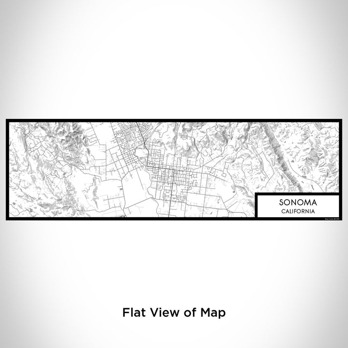 Flat View of Map Custom Sonoma California Map Enamel Mug in Classic