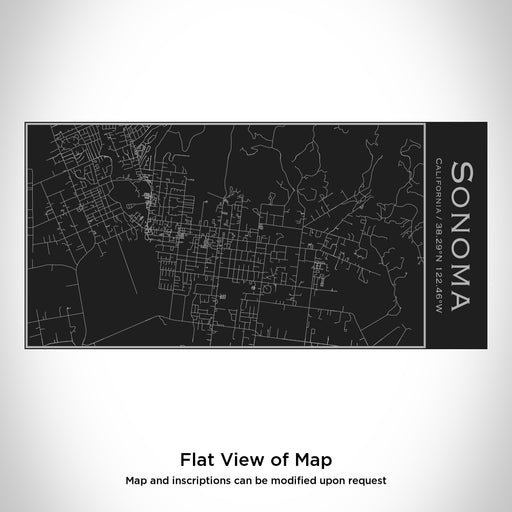 Rendered View of Sonoma California Map Engraving on 17oz Stainless Steel Insulated Cola Bottle in Black