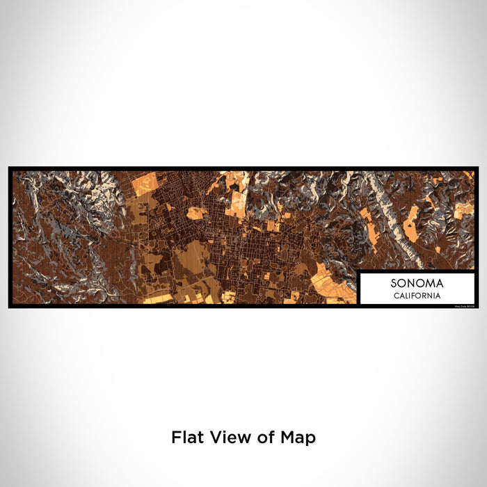 Flat View of Map Custom Sonoma California Map Enamel Mug in Ember