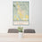 24x36 Sonoma California Map Print Portrait Orientation in Woodblock Style Behind 2 Chairs Table and Potted Plant