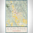 Sonoma California Map Print Portrait Orientation in Woodblock Style With Shaded Background