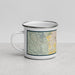 Left View Custom Sonoma California Map Enamel Mug in Woodblock