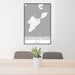 24x36 South Bass Island Ohio Map Print Portrait Orientation in Classic Style Behind 2 Chairs Table and Potted Plant
