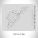 Rendered View of South Bass Island Ohio Map Engraving on 20oz Stainless Steel Insulated Bottle with Bamboo Top