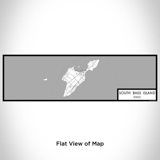 Flat View of Map Custom South Bass Island Ohio Map Enamel Mug in Classic