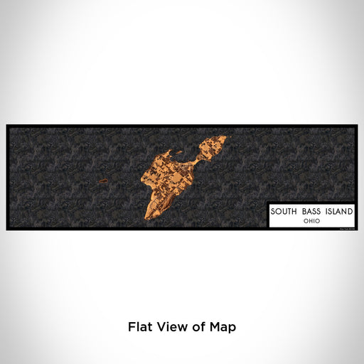 Flat View of Map Custom South Bass Island Ohio Map Enamel Mug in Ember