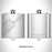 Rendered View of South Bass Island Ohio Map Engraving on 6oz Stainless Steel Flask