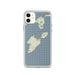 Custom iPhone 11 South Bass Island Ohio Map Phone Case in Woodblock